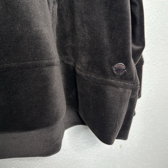 Ideology Women's Black Oversized Velour Hooded Pullover Size Large - Picture 6 of 8